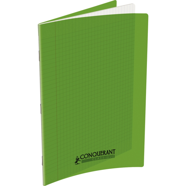CAHIER AGRAFÉ CONQUÉRANT CLASSIQUE POLYPROPYLÈNE A4 48 PAGES 90G SÉYÈS COLORIS VERT