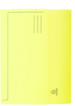 [46779E] CHEMISE EXACOMPTA SUPER PASTEL POCHETTE CARTE NEUVE RABAT 210G COLORIS CANARI LOT 50 UNITÉS