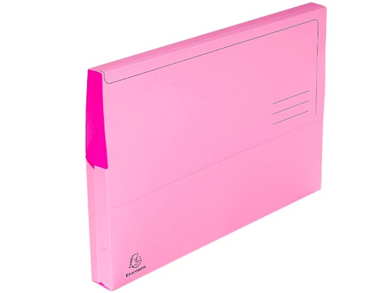 [46778E] CHEMISE EXACOMPTA SUPER PASTEL POCHETTE CARTE NEUVE RABAT 210G COLORIS ROSE LOT 50 UNITÉS