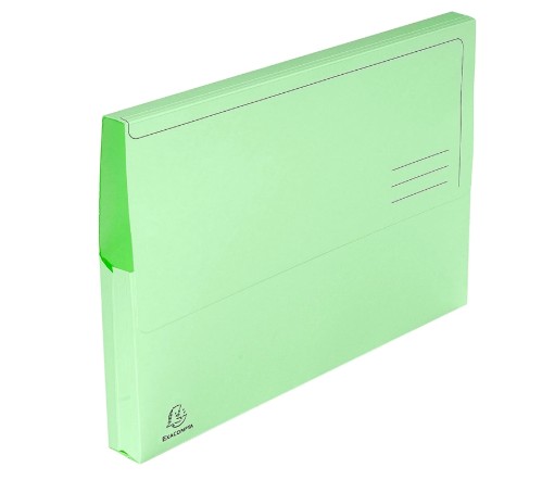 [46773E] CHEMISE EXACOMPTA SUPER PASTEL POCHETTE CARTE NEUVE RABAT 210G COLORIS VERT CLAIR LOT 50 UNITÉS
