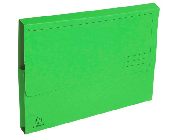 [47673E] CHEMISE EXACOMPTA FOREVER CARTE RECYCLÉE POCHETTE 240X320MM 290G COLORIS VERT LOT 50 UNITÉS