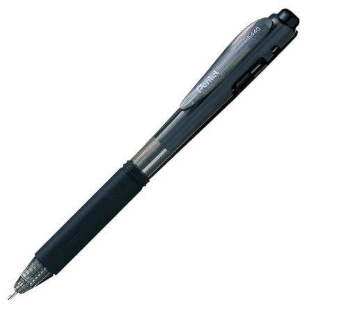 [BK440-A] STYLO-BILLE PENTEL WOW POINTE 1MM RÉTRACTABLE GRIP CAOUTCHOUC CORPS TRIANGULAIRE ERGONOMIQUE ENCRE COLORIS NOIR