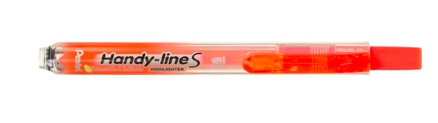 [SXS15-FO] SURLIGNEUR PENTEL HANDY LINE S RÉTRACTABLE RECHARGEABLE POINTE BISEAUTÉE 1/3.6MM CORPS FIN ENCRE ORANGE