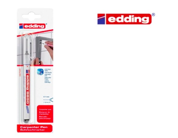 MARQUEUR EDDING PERMANENT DE PRÉCISION E8850 À POINTE ULTRA LONGUE ET FINE 0.7/1MM FORME RONDE NOIR