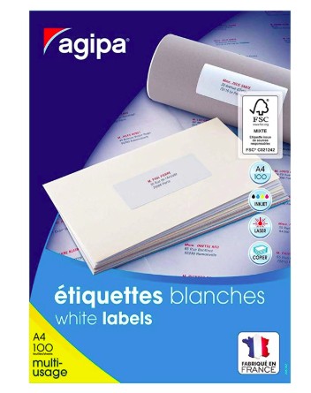 ÉTIQUETTE ADHÉSIVE APLI AGIPA MULTI-USAGE 70X50.8MM TOUTE IMPRIMANTE BOÎTE 1500 UNITÉS
