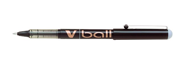 ROLLER PILOT VBALL 1.0 ÉCRITURE 0.7MM ENCRE LIQUIDE NIVEAU VISIBLE POINTE CONIQUE 1MM CLIP MÉTAL COLORIS NOIR