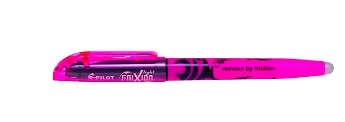 SURLIGNEUR PILOT FRIXION LIGHT ÉCRITURE 1/3.3MM ENCRE THERMOSENSIBLE EFFAÇAGE PAR FROTTEMENT COLORIS ROSE