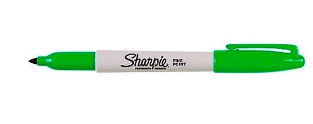 MARQUEUR SHARPIE PERMANENT POINTE OGIVE FINE 0.9MM SÈCHE RAPIDEMENT COLORIS VERT