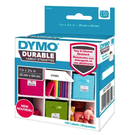 [10199] ROULEAU ÉTIQUETTES DYMO LABEL WRITER 25X54MM 160 ÉTIQUETTES SUPPORT POLYPROPYLÈNE BLANC