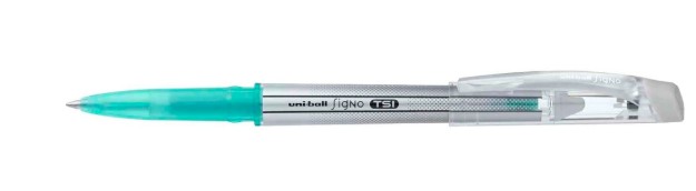 ROLLER UNIBALL TSI ENCRE GEL EFFAÇABLE POINTE MOYENNE TRACÉ 0.7MM COLORIS VERT