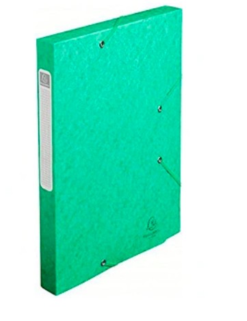 BOÎTE CLASSEMENT EXACOMPTA NATURE FUTURE CARTE LUSTRÉE 5/10E A4+ 240X320MM DOS 25MM 400G COLORIS VERT