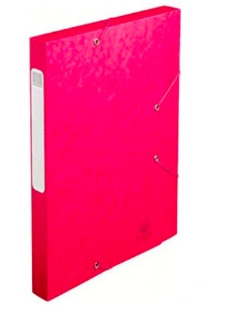 BOÎTE CLASSEMENT EXACOMPTA NATURE FUTURE CARTE LUSTRÉE 5/10E A4+ 240X320MM DOS 25MM 400G COLORIS ROUGE