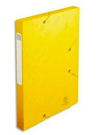 BOÎTE CLASSEMENT EXACOMPTA NATURE FUTURE CARTE LUSTRÉE 5/10E A4+ 240X320MM DOS 25MM 400G COLORIS JAUNE