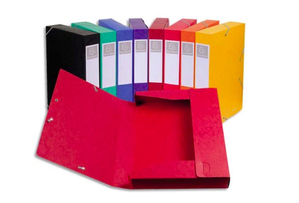 BOÎTE CLASSEMENT EXACOMPTA NATURE FUTURE CARTE LUSTRÉE 7/10E A4+ 240X320MM DOS 40MM 600G COLORIS ASSORTIS 10 UNITÉS