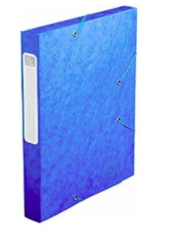 BOÎTE CLASSEMENT EXACOMPTA NATURE FUTURE CARTE LUSTRÉE 7/10E A4+ 240X320MM DOS 40MM 600G COLORIS BLEU