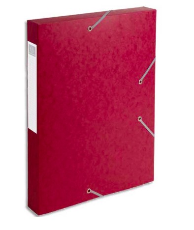 BOÎTE CLASSEMENT EXACOMPTA NATURE FUTURE CARTE LUSTRÉE 7/10E A4+ 240X320MM DOS 40MM 600G COLORIS ROUGE