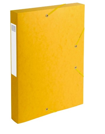 BOÎTE CLASSEMENT EXACOMPTA NATURE FUTURE CARTE LUSTRÉE 7/10E A4+ 240X320MM DOS 40MM 600G COLORIS JAUNE