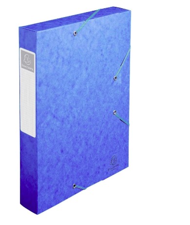 BOÎTE CLASSEMENT EXACOMPTA NATURE FUTURE CARTE LUSTRÉE 7/10E A4+ 240X320MM DOS 60MM 600G COLORIS BLEU