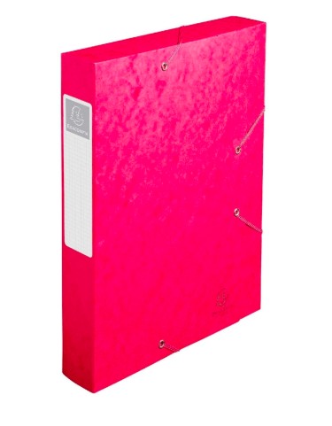 BOÎTE CLASSEMENT EXACOMPTA NATURE FUTURE CARTE LUSTRÉE 7/10E A4+ 240X320MM DOS 60MM 600G COLORIS ROUGE