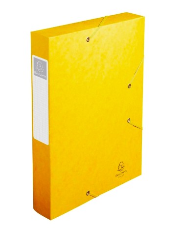 BOÎTE CLASSEMENT EXACOMPTA NATURE FUTURE CARTE LUSTRÉE 7/10E A4+ 240X320MM DOS 60MM 600G COLORIS JAUNE