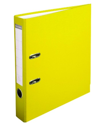 CLASSEUR LEVIER EXACOMPTA A4 POLYPROPYLÈNE 22/10E DOS 80MM COLORIS JAUNE