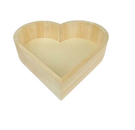 PLATEAU EN BOIS GRAINE CRÉATIVE 220X190X50MM FORME COEUR