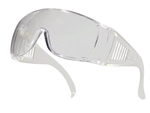 LUNETTES VISITEUR DELTAPLUS PITON POLYCARBONATE MONOBLOC UV400 INCOLORE