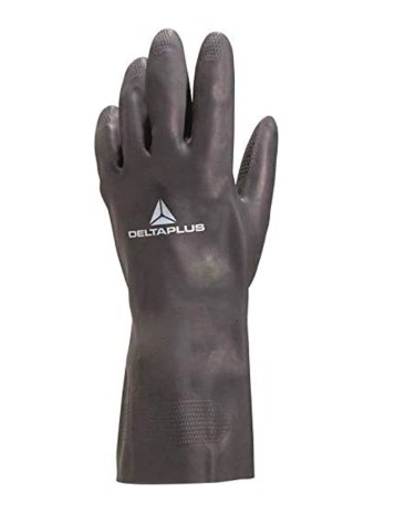 [10593] GANT NÉOPRÈNE DELTAPLUS FLOQUÉ COTON LONGUEUR 30CM ÉPAISSEUR 0.75MM COLORIS NOIR TAILLE 9/10 PAIRE