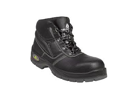 [10695] CHAUSSURE HAUTE CUIR CROUPON PIGMENTÉ MESH POLYAMIDE SEMELLE PU BI-DENSITÉ COLORIS NOIR TAILLE 36 PAIRE
