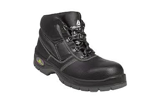 [10696] CHAUSSURE HAUTE CUIR CROUPON PIGMENTÉ MESH POLYAMIDE SEMELLE PU BI-DENSITÉ COLORIS NOIR TAILLE 37 PAIRE
