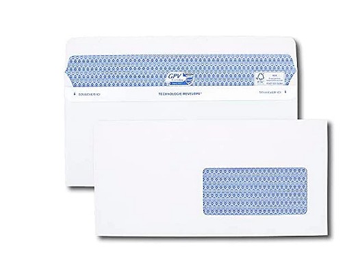 [10736] ENVELOPPE GPV DL+ 112X225MM 90G ADHÉSIVE FERMETURE RAPIDE SÉCURISÉE DÉFINITIVE FENÊTRE 45X100MM BLANCHE BOÎTE 100 UNITÉS