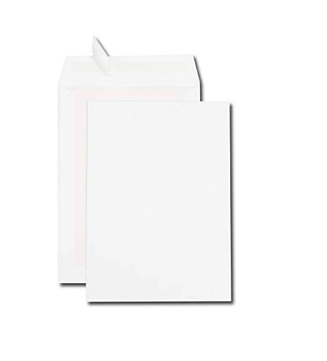 [10748] POCHETTE GPV DOS CARTON 500G VÉLIN BLANC 120G ANTI-PLI C4 229X324MM SACHET 25 UNITÉS